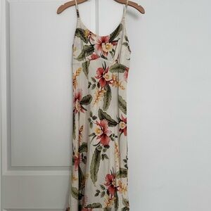 Two Palms women’s tropical flower strap sun dress size small